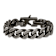 Stainless Steel Antiqued and Brushed 14mm Curb Link Bracelet