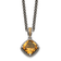 Sterling Silver with 14K Accent Antiqued Citrine Necklace