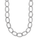 Rhodium Over Sterling Silver 18mm Oval Link 24 inch Necklace