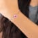 Sterling Silver Polished Pink Enamel Heart Children's 6in Bracelet