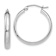 Rhodium Over 14k White Gold 1" Hoop Earrings