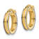 14k Yellow Gold and 14k White Gold Diamond-Cut 5/8" Edge Round Hoop Earrings