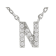 White Cubic Zirconia Rhodium Over Sterling Silver N Necklace 0.11ctw