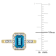 London Blue Topaz & Diamond 14K Yellow Gold Halo Ring 1.26ctw