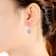Heart Shape CZ Drop Earrings In Sterling Silver