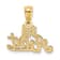 14k Yellow Gold Diamond-Cut #1 AUNT Pendant