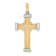 14K Yellow and White Gold Latin Cross Pendant