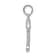 Rhodium Over Sterling Silver Polished 3D Fishbone Pendant