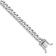Rhodium Over 10k White Gold 6.8mm Hand Polished Flat Beveled Curb Link Bracelet