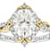 Oval Moissanite Two-Tone Ring In Platinum-Enhanced Sterling Silver With
14k Gold Accents