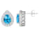 8x5mm Pear Shape Swiss Blue Topaz And White Topaz Rhodium Over Sterling
Silver Halo Stud Earrings