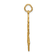 14k Yellow Gold Satin and Diamond-Cut Long Life Pendant