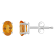 6x4mm Oval Citrine 14k White Gold Stud Earrings