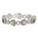 Sterling Silver Oxidized Pink/Black/White Mother of Pearl 7.75-inch Bracelet