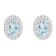 6x4mm Oval Aquamarine 1/6 ctw Diamond Rhodium Over Sterling Silver Halo
Stud Earrings
