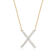 Lab-Grown Diamond Initial X Necklace In 14K Gold Over Sterling Silver 0.50ctw