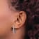 Rhodium Over 14K White Gold Lab Grown Diamond Front and Back Post Dangle Earrings