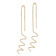 14k Yellow Gold Polished and Diamond-Cut Spiral Dangle Earrings