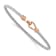 18K Rose Gold Over Sterling Silver Textured Flexible Cuff Bracelet