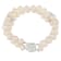 7-7.5mm White Cultured Freshwater Pearl Silver  Bracelet