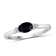Black Sapphire Rhodium Over Sterling Silver Ring 0.63ctw