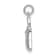 Rhodium Over 14k White Gold Diamond Textured Handbag Charm