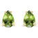 6x4mm Pear Shape Peridot 14k Yellow Gold Stud Earrings