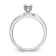 Rhodium Over 14K White Gold Diamond Trio Engagement Ring 0.13ctw