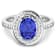 1.63ctw Violet Tanzanite and Diamond 14K White Gold Halo Ring