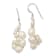 Sterling Silver Polished Crystal and Freshwater Cultured Pearl Cluster
Dangle Earrings