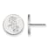 Rhodium Over Sterling Silver MLB LogoArt Chicago White Sox Post Earrings