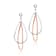 Two-Tone Pear Shape Drop Earrings In Sterling Silver And 18K Rose Gold
Over Sterling Silver