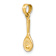 14k Yellow Gold Solid Polished and Textured 3D Tennis Racquet Charm