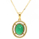 4.24 Ctw Emerald and 0.28 Ctw White Diamond Pendant in 14K YG