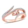 0.37ctw Morganite And 0.25ctw Diamond Accent 10k Rose Gold Ring