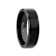 VULCAN Flat Black Tungsten Ring with Brushed Center & Polished Edges 6mm