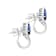 14K White Gold Rectangular Cushion Tanzanite and Diamond Earrings 3.53ctw