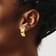 14k Yellow Gold 3/4" Non-pierced J-Hoop Earrings