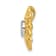 Rhodium Over 14k Yellow Gold Diamond Sahasrara/Crown Chakra Chain Slide Pendant