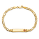 14k Yellow Gold Medical Red Enamel Figaro Link ID Bracelet