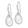 Rhodium Over Sterling Silver 6-7mm White Freshwater Cultured Pearl
Dangle Earrings