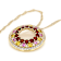 Red Garnet, Lab Pink Sapphire, Lab Yellow Sapphire And White Zircon
Pendant Necklace In 18K Gold Over Sterling Silver