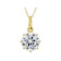 Solitaire CZ Pendant And Ring Set In 18K Gold Over Sterling Silver