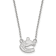 Rhodium Over Sterling Silver NHL LogoArt Vancouver Canucks Small Necklace