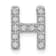 Rhodium Over 14K White Gold Diamond Letter H Initial Charm