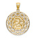 14k Yellow Gold Polished Angel Diamond-Cut Medal Pendant