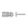 Rhodium Over Sterling Silver LogoArt Extra Small Post Earrings