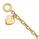 14k Yellow Gold Heart Charm Bracelet