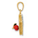 14K Two-tone Gold  3D Enameled ABC School Book Pendant