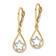 14k Yellow Gold and Rhodium Over 14k Yellow Gold Star in Teardrop Dangle Earrings